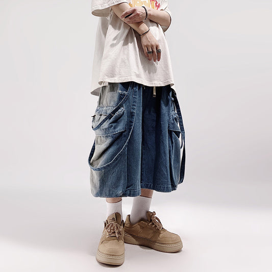 Shorts Denim Cargo Suelto Five Points Casual para Hombre - Image 2