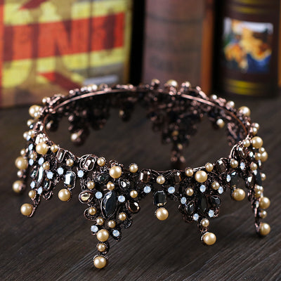 Diadema Vintage de Perlas con Engastes de Diamantes - Image 7