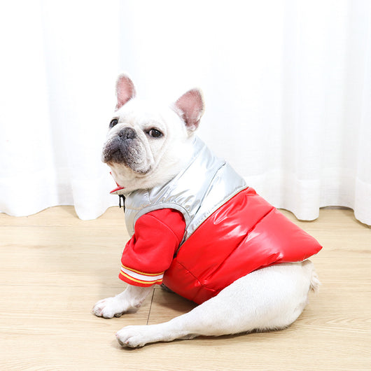 Abrigo Acolchado para Mascotas con Plumón de Pato - Blanco