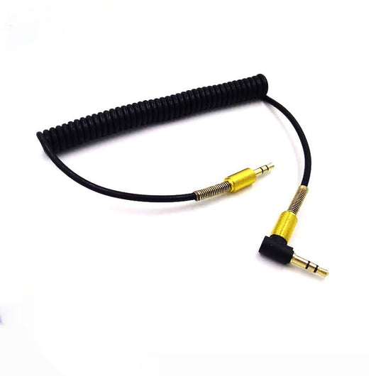 Cable de Audio Auxiliar Retráctil 3.5mm con Codo de Resorte para Auto - Image 6