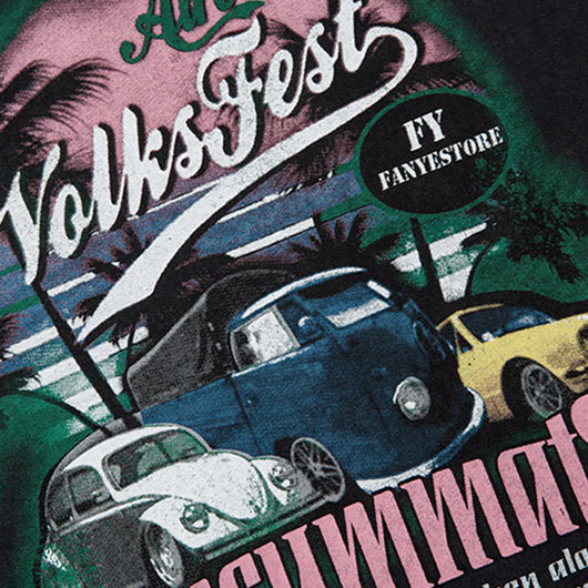 Playera Artística de Algodón con Estampado de Pintura al Óleo para Hombre - Image 3