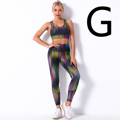 Conjunto Deportivo Sujetador Yoga Antiimpacto con Estampado Digital - Image 9