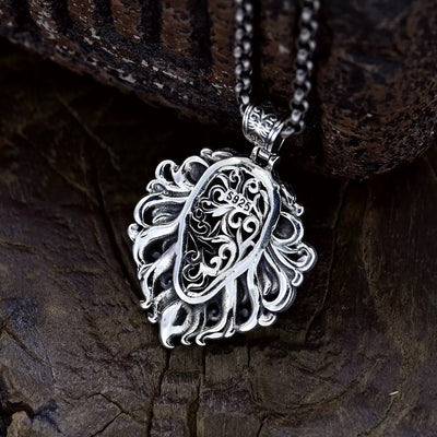 Dije Cabeza de León en Plata Pura - Diseño Imponente y Elegante - Image 3