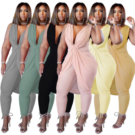 Jumpsuit Ejecutivo de Seda Láctea para Mujer - Talla Grande - Image 7