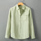 Camisa de Lino Manga Larga Suelta para Hombre - Fresca y Casual