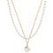 Summer Double-layer Pearls Necklace INS Fashion Clavicle Chain Necklace Jewelry For Beach Pearl necklace
