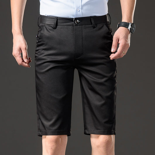 Pantalones Cortos de Algodón Ice Silk Rectos para Hombre - Image 2