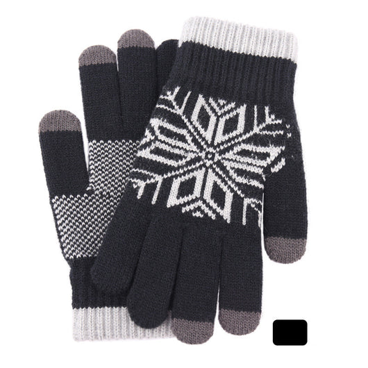Guantes Térmicos de Lana Jacquard con Dedos Separados