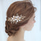 Tocado de Novia de Perlas y Flores del Bosque para Boda