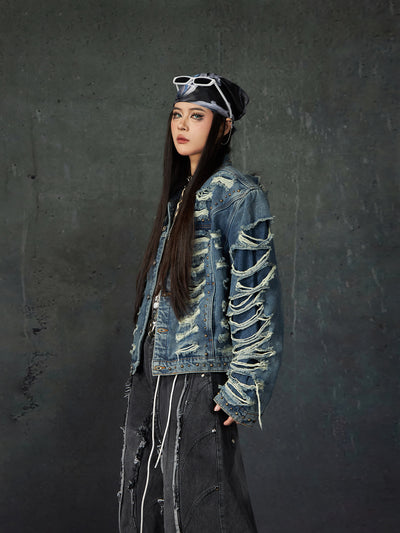 Chaqueta Denim Acolchada con Remaches y Hombros Reforzados - Image 14