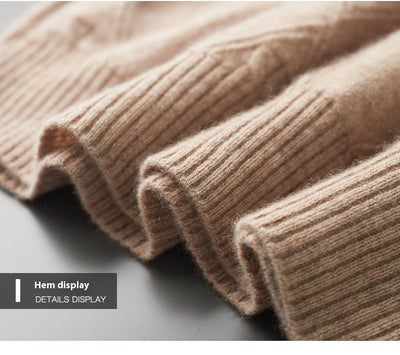 Suéter de Cashmira Trenzado con Cuello Redondo para Hombre - Colección Otoño Invierno - Image 23