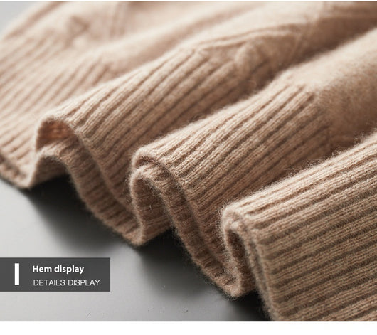 Suéter de Cashmira Trenzado con Cuello Redondo para Hombre - Colección Otoño Invierno - Image 23