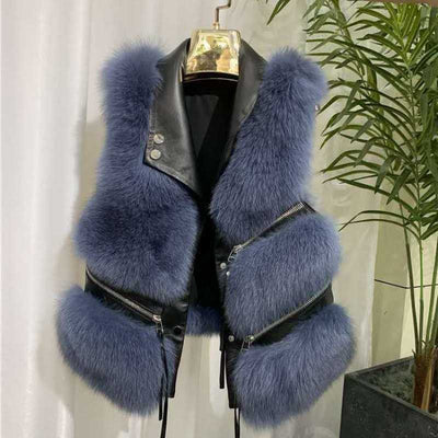 Chaleco de Cuero para Mujer Estilo Coreano Invierno - Image 22