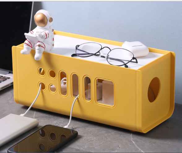 Organizador de Cables y Enchufes con Caja de Almacenamiento
