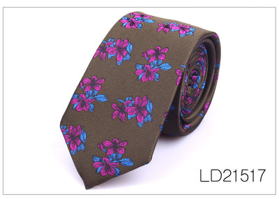 Corbata Casual Moderna con Estampado Floral - Ancho 6cm - Image 18