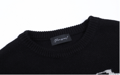Suéter Pullover Oversized de Jacquard Grueso para Hombre - Image 8