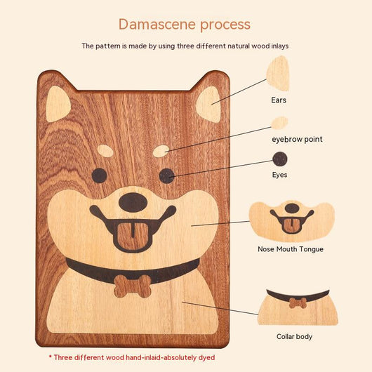 Tabla de Corte Ébano con Diseño Shiba Inu - Image 4