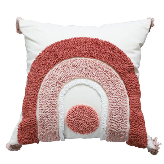 Funda de Almohada Arcoíris en Chenilla Suave - Almohada Lumbar Decorativa - Image 6