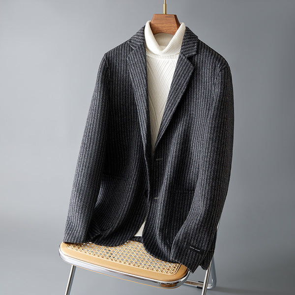 Blazer Reversible de Lana a Rayas para Hombre