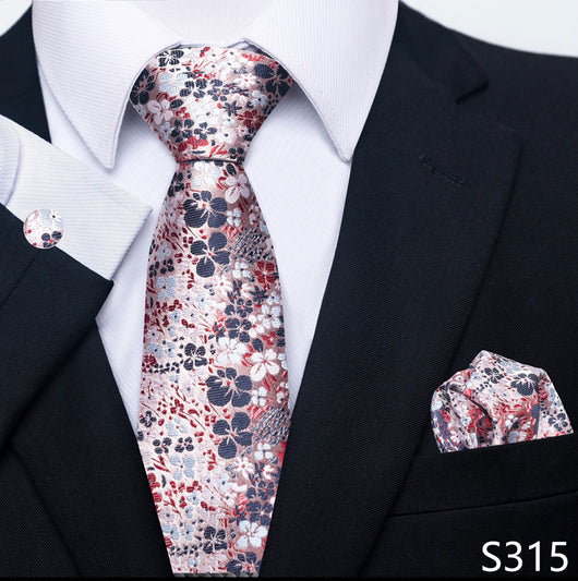 Conjunto Completo de Accesorios Ejecutivos: Corbata, Pañuelo y Gemelos Formales - Image 58
