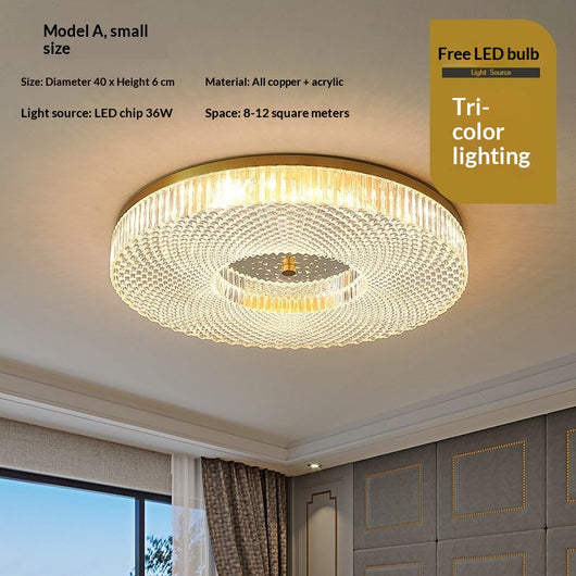 Lámpara de Techo de Cobre Macizo LED Estilo Nórdico Lujo para Dormitorios - Image 12