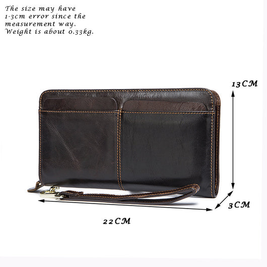 Cartera Larga Ejecutiva para Hombre Cuero Genuino Múltiples Compartimentos - Image 5
