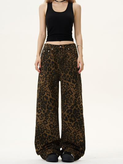 Jeans Vintage con Estampado Leopardo para Mujer - Image 9