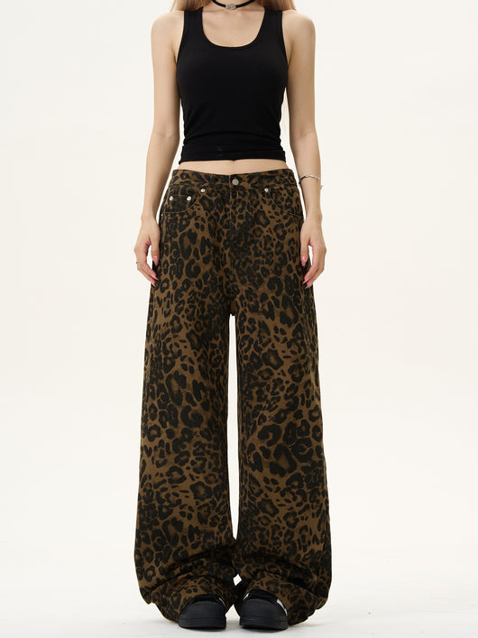 Jeans Vintage con Estampado Leopardo para Mujer - Image 9