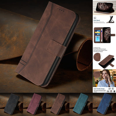 Funda Cartera para Celular con Textura Premium y Soporte de Tarjetas