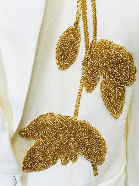 Traje Dos Piezas con Pantalón Acampanado y Detalles de Cuentas - Image 13