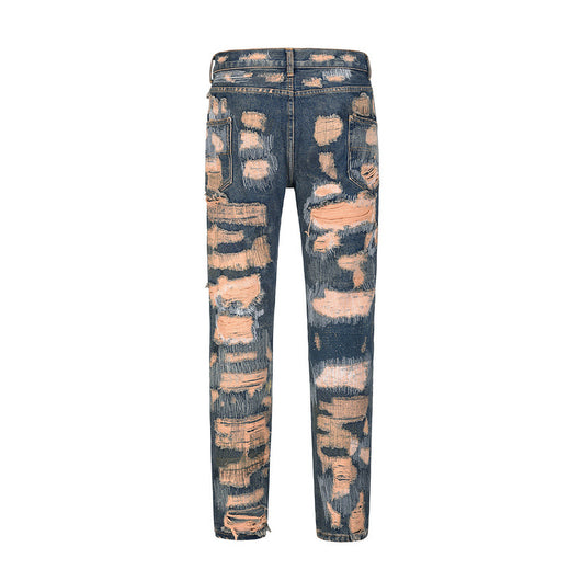 Pantalones Vaqueros con Parche Bordado God Cow Destroyed - Image 3