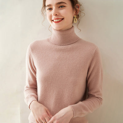 Suéter Cuello Alto de Cachemira Pura para Mujer - Image 4