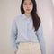 Camisa de Lino Azul Suelta - Comodidad Natural