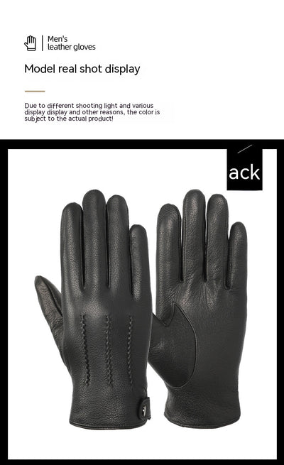 Guantes de Cuero Genuino Forrados en Polar - Image 6