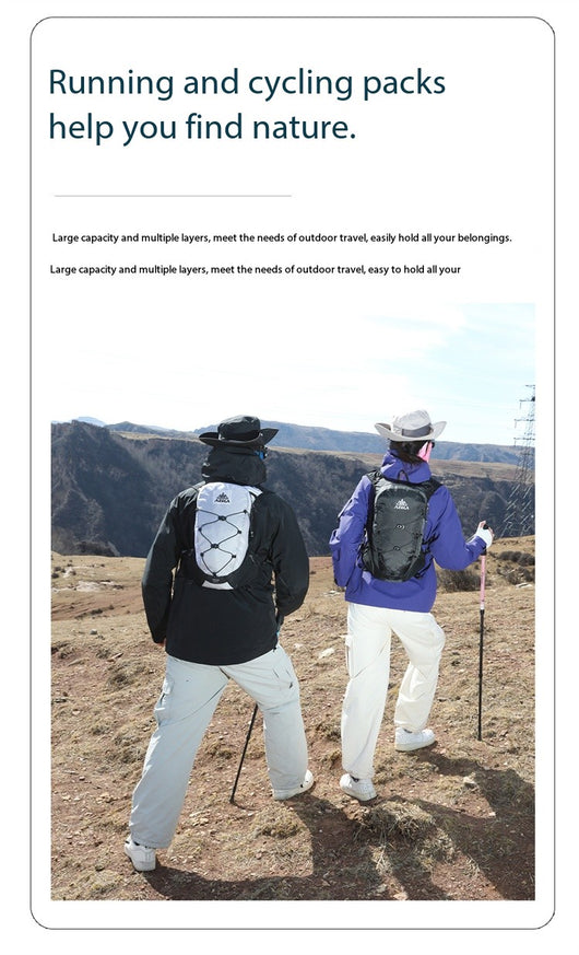 Mochila de Senderismo AZELA con Patrón Grid, Ligera y Transpirable para Trail Running y Camping - Image 9