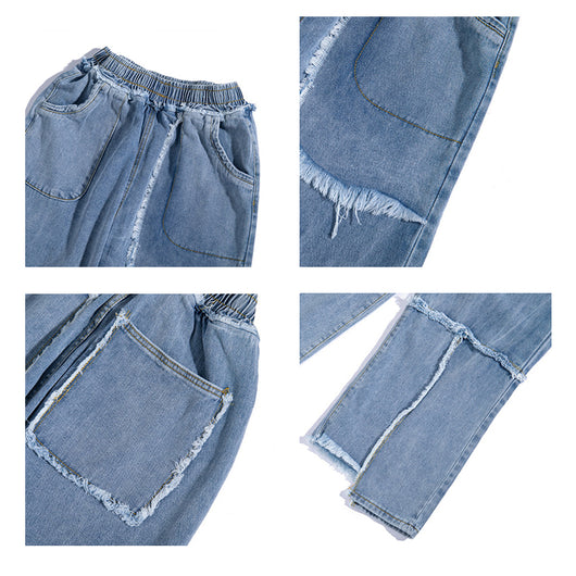 Jeans Desgastados con Bordes Crudos - Image 7