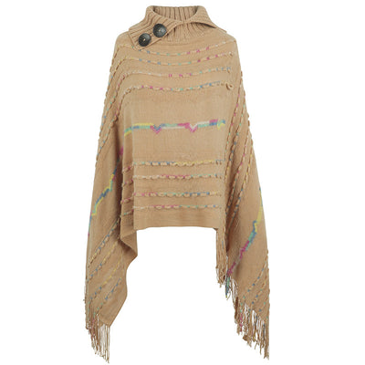 Capa Tejida con Cuello Solapa para Mujer - Image 3