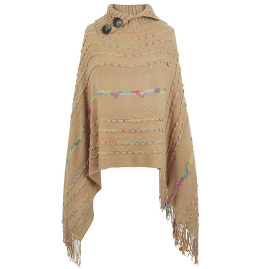 Capa Tejida con Cuello Solapa para Mujer - Image 3