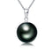 Collar de Perlas Negras Tahitianas 9-10mm Estilo Europeo Americano