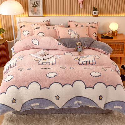Juego de Sábanas de Franela Coral Fleece con Funda de Almohada - Image 13