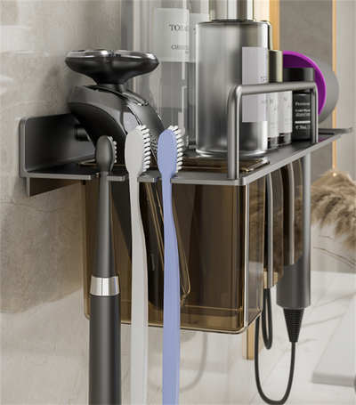Organizador de Baño Mural 2 en 1 - Soporte para Secador y Cepillo de Dientes - Image 21