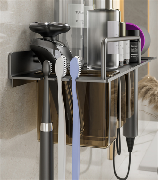 Organizador de Baño Mural 2 en 1 - Soporte para Secador y Cepillo de Dientes - Image 21