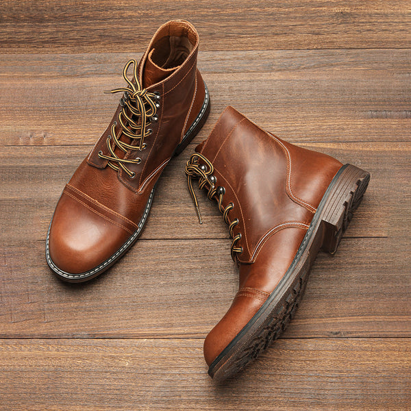 Botas Altas de Caña Estilo Europeo y Americano con Detalles Texturizados