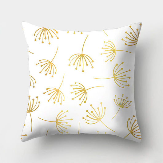 Almohada de Respaldo Flanela Dorada con Flores y Lentejuelas - Image 18
