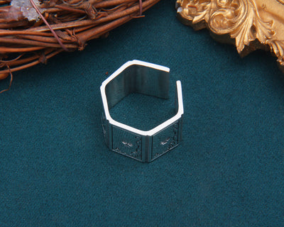 Anillo de Plata Esterlina 925 Cuadrado Brillante para Hombre - Image 7