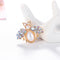Broche Abeja de Aleación con Diamantes y Perlas