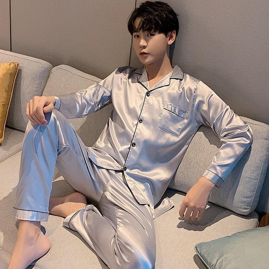 Pijama de Seda para Hombre Talla Grande - Conjunto Elegante y Cómodo