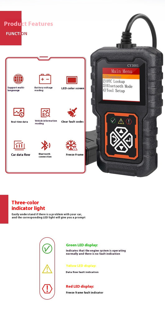 Lector de Códigos de Falla Automotriz - Escáner Diagnóstico OBD2 - Image 8