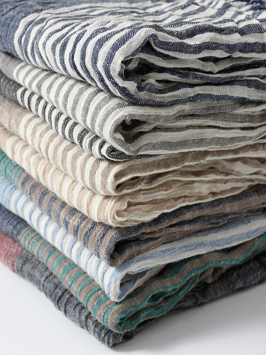 Bufanda Delgada a Rayas para Hombre - Azul Marino Primavera Verano - Image 16