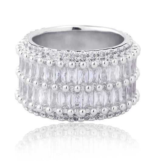Anillo de Circonita Doble Fila Estilo Hip-hop Unisex - Image 9